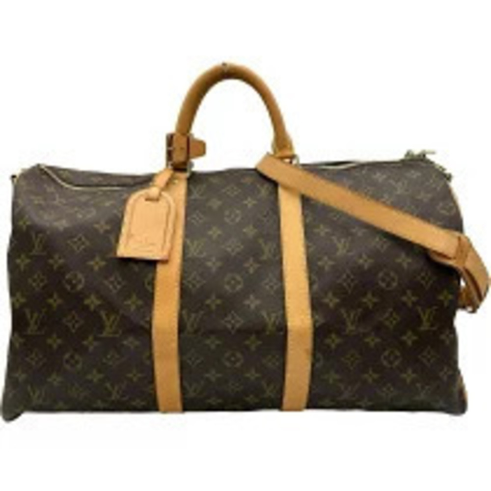 Louis Vuitton Keepall Bandouliere Brown Monogram Boston Bag